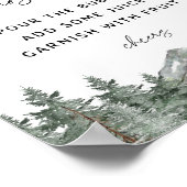 Mountain Winter Baby Dusche Momosa Bar Sign Poster (Ecke)