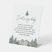 Mountain Winter Baby Dusche Say Baby Game nicht Sockelschild (Vorderseite)