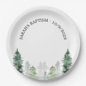 Mountain Winter Baptism Paper Plate Pappteller (Vorderseite)