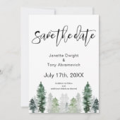 Mountain Winter Save the Date Einladung (Vorderseite)
