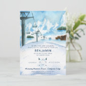 Mountain Winter Skiing Bar Mitzvah (Stehend Vorderseite)