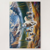 Mountain Wolf Pack, Wolf Familie, Wildnis Puzzle (Vertikal)