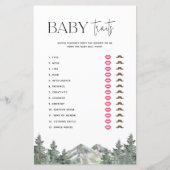 Mountain Woodland Baby Shower Baby Tracks Spiel (Vorderseite)