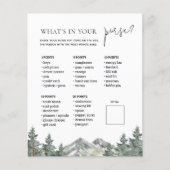 Mountain Woodland Baby Shower Pursuit Game Card (Vorderseite)