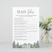 Mountain Woodland Baby Shower Vater Jokes Game (Stehend Vorderseite)