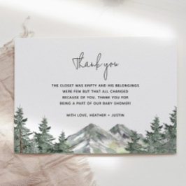 Mountain Woodland Babydusche Vielen Dank Karten