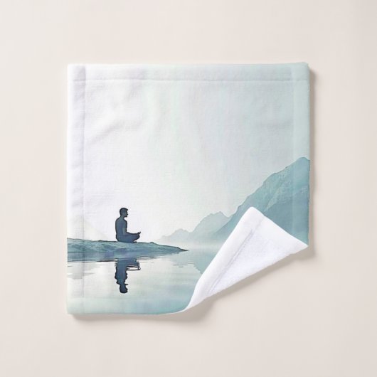 Mountain Zen Friedlich Meditation Design Badhandtuch Set (Waschlappen)