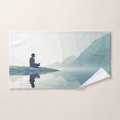 Mountain Zen Friedlich Meditation Design Badhandtuch Set (Handtuch)