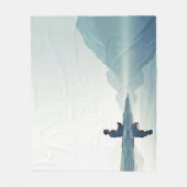 Mountain Zen Friedlich Meditation Design Fleecedecke (Vorderseite)
