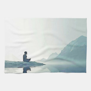 Mountain Zen Friedlich Meditation Design Geschirrtuch