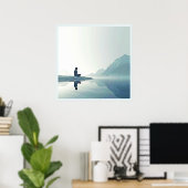 Mountain Zen Friedlich Meditation Design Poster (Heimbüro)