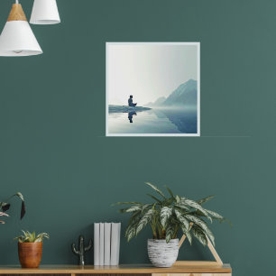 Mountain Zen Friedlich Meditation Design Poster