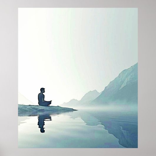 Mountain Zen Friedlich Meditation Design Poster (Vorne)