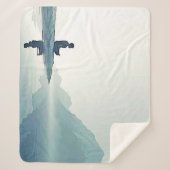 Mountain Zen Friedlich Meditation Design Sherpadecke (Vorderseite)