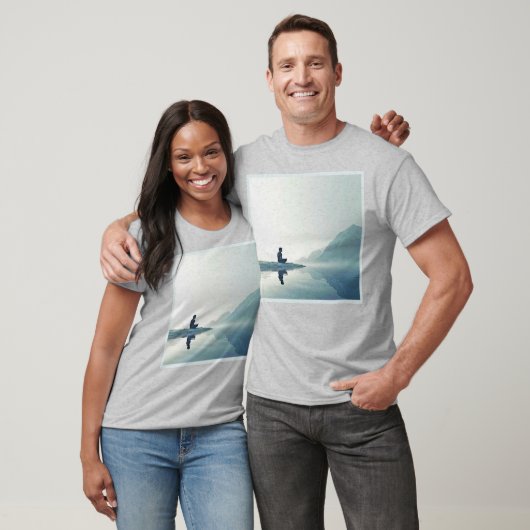 Mountain Zen Friedlich Meditation Design T-Shirt (Unisex)