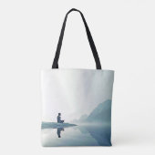 Mountain Zen Friedlich Meditation Design Tasche (Rückseite)