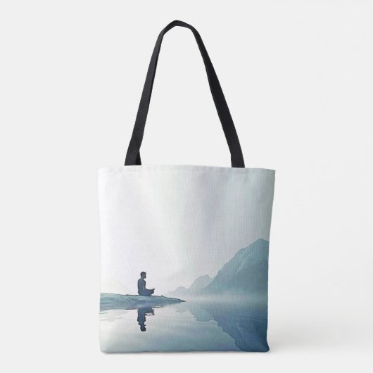 Mountain Zen Friedlich Meditation Design Tasche (Rückseite)