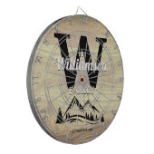 Mountain Zuhause Family Name Personalisierter Dart Dartscheibe (Vorderseite Links)