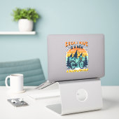 Mountainbike-Abenteuer Aufkleber (Laptop auf Schreibtisch)