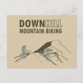 Mountainbike-Abfahrt Feiertagspostkarte (Vorderseite)