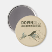 Mountainbike-Abfahrt Magnet (Vorderseite/Rückseite)