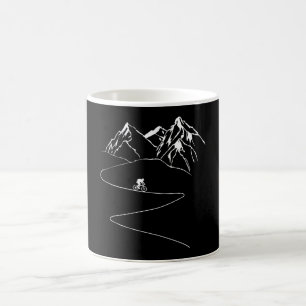 Mountainbike Abfahrt MTB Radfahrer Kaffeetasse