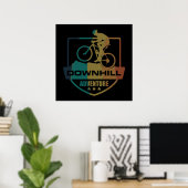 Mountainbike-Abfahrt Vintag Poster (Heimbüro)