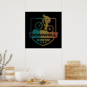 Mountainbike-Abfahrt Vintag Poster (Küche)