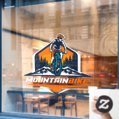 Mountainbike Adventure White Bike Shop Fensteraufkleber (Café-Fenster)