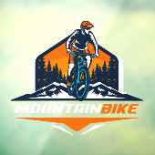 Mountainbike Adventure White Bike Shop Fensteraufkleber (Blatt 3)