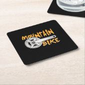 Mountainbike Art Rechteckiger Pappuntersetzer (angewinkelt)