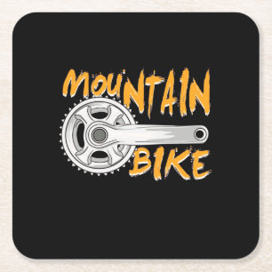 Mountainbike Art Rechteckiger Pappuntersetzer