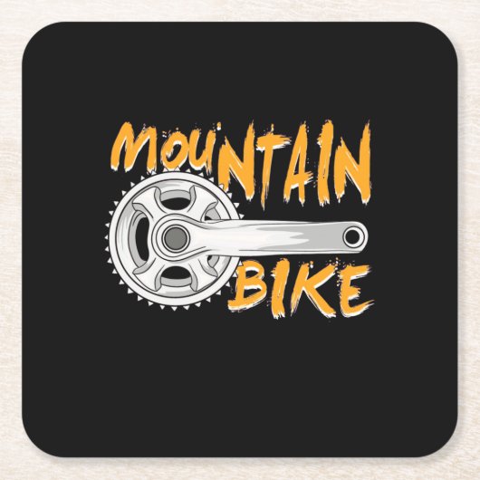 Mountainbike Art Rechteckiger Pappuntersetzer (Vorderseite)