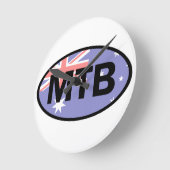 Mountainbike Australische Flagge Runde Wanduhr (Winkel)