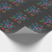 Mountainbike-Bergsteiger MTB Geschenkpapier (Ecke)
