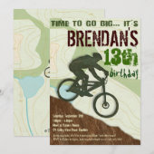 Mountainbike - Bike-Party Einladung (Vorne/Hinten)