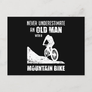 Mountainbike Biken Unterschätze Geschenk Postkarte