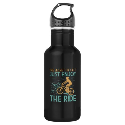 Mountainbike Biker Edelstahlflasche (Vorderseite)