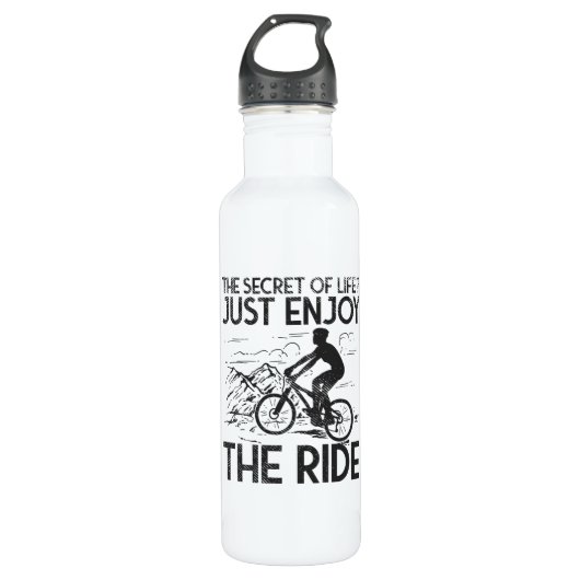 Mountainbike Biker Edelstahlflasche (Vorderseite)