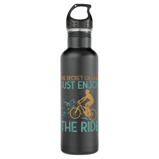 Mountainbike Biker Edelstahlflasche (Vorderseite)