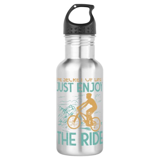 Mountainbike Biker Edelstahlflasche (Vorderseite)