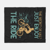 Mountainbike Biker Fleecedecke (Vorderseite (Horizontal))