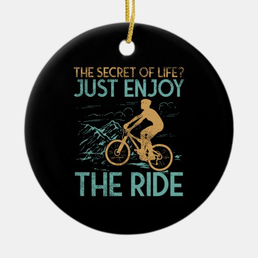 Mountainbike Biker Keramik Ornament (Vorne)