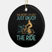 Mountainbike Biker Keramik Ornament (Links)