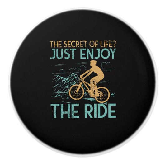 Mountainbike Biker Keramikknauf (Vorderseite)