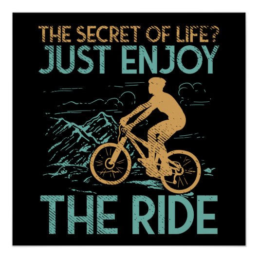 Mountainbike Biker Poster (Vorderseite)