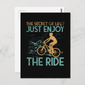 Mountainbike Biker Postkarte (Vorne/Hinten)