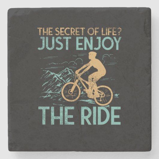 Mountainbike Biker Steinuntersetzer (Vorderseite)