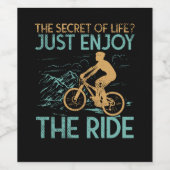 Mountainbike Biker Weinetikett (Einzelnes Label)