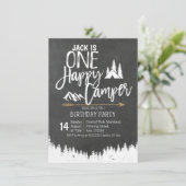 Mountainbike Camping Geburtstagsparty Einladung (Stehend Vorderseite)